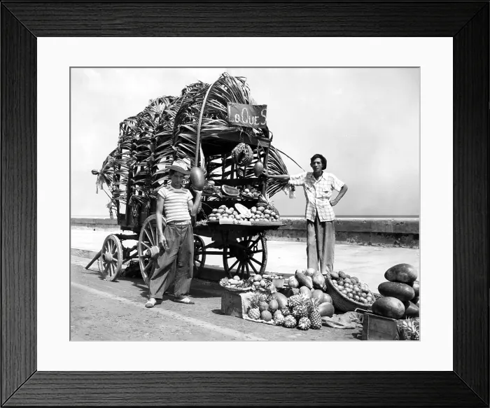 Framed Print : HAVANA: Cuban fruit peddlers in Havana, Cuba. March 30, 1949.. Courtesy: CSU Archives  /  Everett Collection