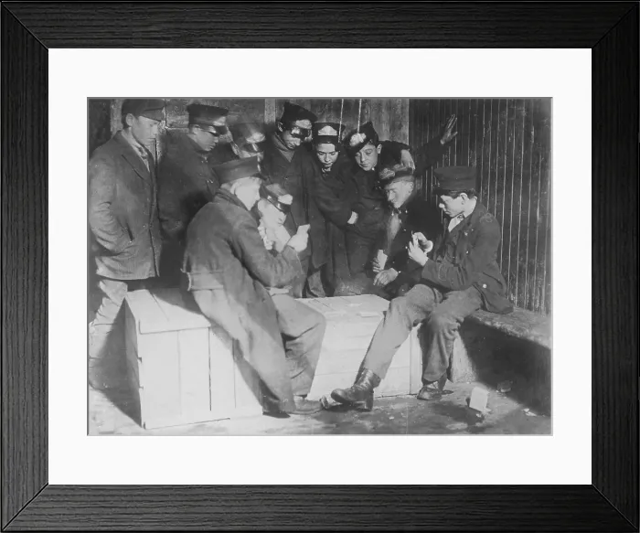 Framed Print : Gambling, original caption: 8:00 P.M Framed Print : Gambling, original caption: 8:00 P.M
