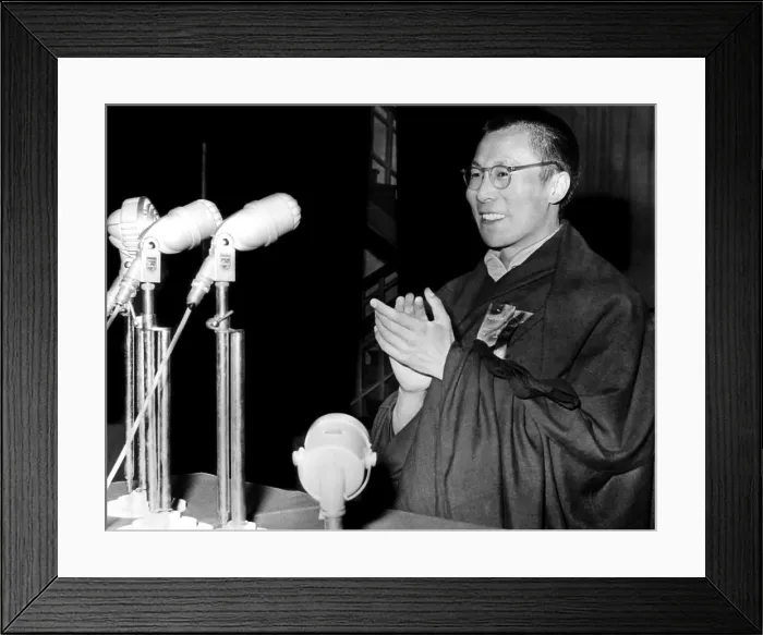 Framed Print : The Dalai Lama addresses an audience during the inauguration ceremony of the preparatory committee for the region of Tibet, 1956. Courtesy: CSU Archives / Everett Collection Framed Print : The Dalai Lama addresses an audience during the inauguration ceremony of the preparatory committee for the region of Tibet, 1956. Courtesy: CSU Archives / Everett Collection