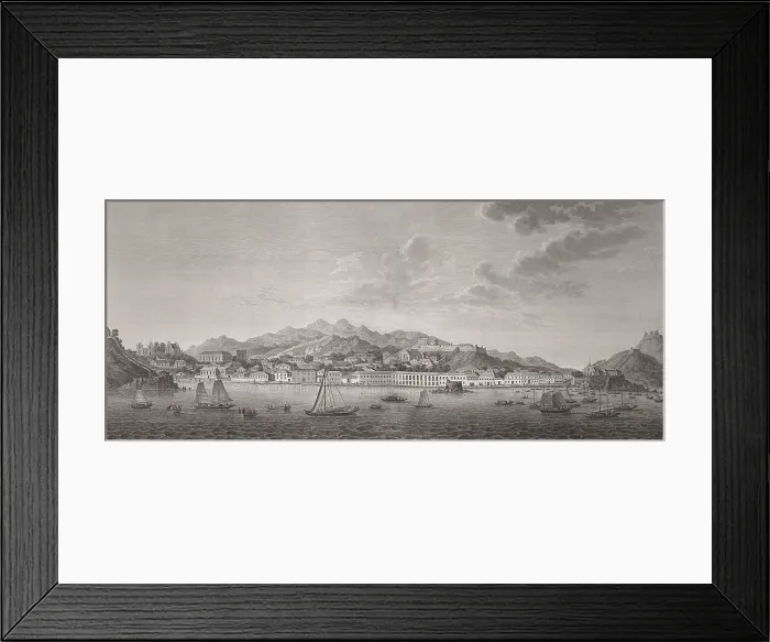 Framed Print : Warehouses and post of Macau in 1813 Framed Print : Warehouses and post of Macau in 1813