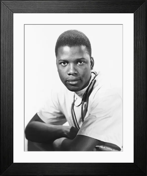 Framed Print : NO WAY OUT, Sidney Poitier, 1950. TM & Copyright 20th Century Fox Film Corp. / courtesy Everett Collection