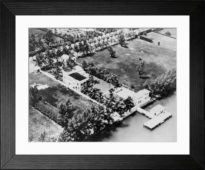 Framed Print : Al Capone's luxurious Florida estate was cited as evidence of his extravagant life style during his 1931 tax evasion trial