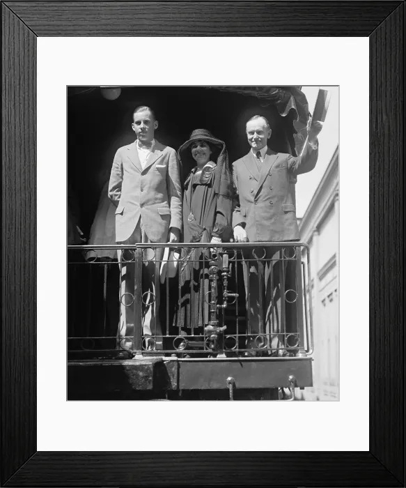 Framed Print : Grace Coolidge wearing mourning clothes for her oldest son, Calvin Coolidge Jr. who died of blood poisoning on July 7, 1924