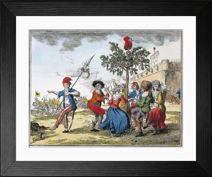 Framed Print : Patriotic proverbs. Dance around the Tree of Liberty. Litography. FRANCE. Paris. Muse Carnavalet (Carnavalet Museum). AISA / Everett Collection**US SALES ONLY** Framed Print : Patriotic proverbs. Dance around the Tree of Liberty. Litography. FRANCE. Paris. Muse Carnavalet (Carnavalet Museum). AISA / Everett Collection**US SALES ONLY**