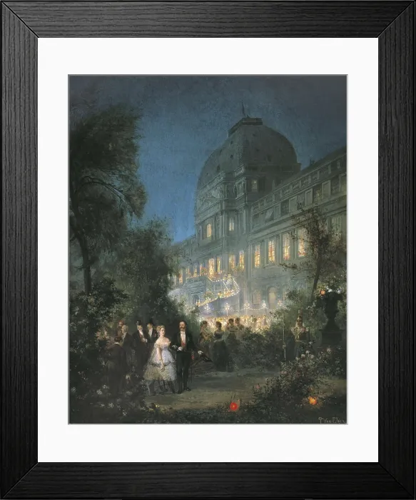 Framed Print : TETAR VAN ELVEN, Paul (1823-1896). Evening Party at the Tuileries, 10th June 1867. 1867. Romanticism. Oil on canvas. FRANCE. Paris. Muse Carnavalet (Carnavalet Museum) Framed Print : TETAR VAN ELVEN, Paul (1823-1896). Evening Party at the Tuileries, 10th June 1867. 1867. Romanticism. Oil on canvas. FRANCE. Paris. Muse Carnavalet (Carnavalet Museum)
