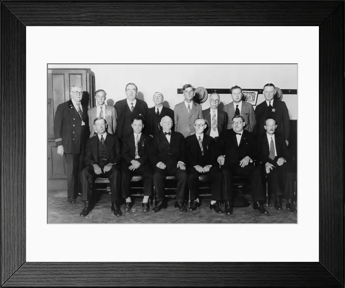 Framed Print : Twelve-man jury that convicted Al Capone for income tax evasion in 1931