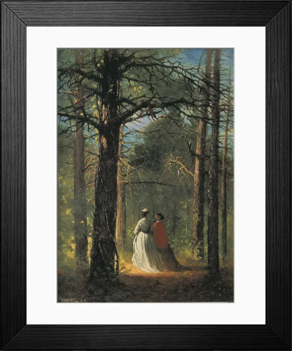 Framed Print : HOMER, Winslow (1830-1910). Waverly oaks. 1864. Realism. Oil on canvas. SPAIN. Madrid. Thyssen-Bornemisza Museum of Art. AISA / Everett Collection**US SALES ONLY**