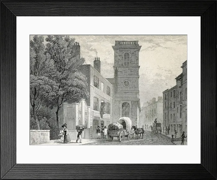 Framed Print : London. Alhallows church in Upper Thames street, c. 1829. Drawing by Thomas H. Shepherd and engraving by J. Hinchliffe. Engraving. AISA / Everett Collection**US SALES ONLY** Framed Print : London. Alhallows church in Upper Thames street, c. 1829. Drawing by Thomas H. Shepherd and engraving by J. Hinchliffe. Engraving. AISA / Everett Collection**US SALES ONLY**