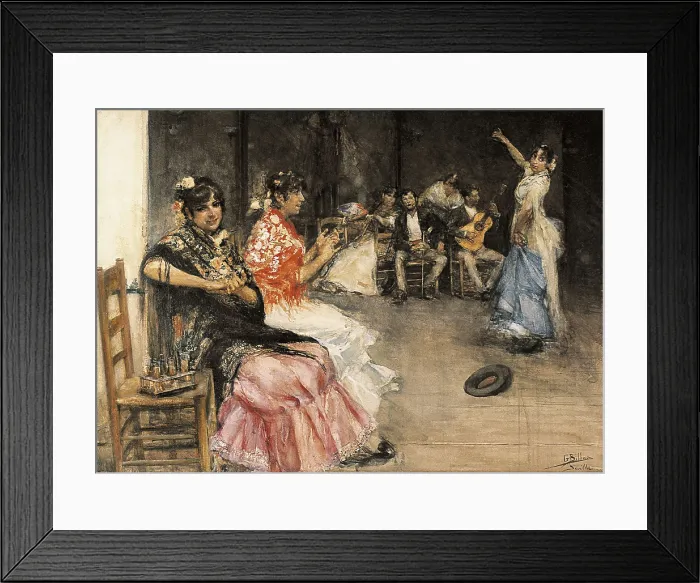 Framed Print : BILBAO Y MARTINEZ, Gonzalo (1860-1938). Gypsy Dance. Watercolour. SPAIN. Bilbao. Bilbao Fine Arts Museum. AISA / Everett Collection - Image has fine art copyright Framed Print : BILBAO Y MARTINEZ, Gonzalo (1860-1938). Gypsy Dance. Watercolour. SPAIN. Bilbao. Bilbao Fine Arts Museum. AISA / Everett Collection - Image has fine art copyright