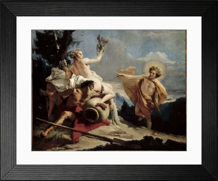 Framed Print : TIEPOLO, Giovanni Battista (1696-1770). Apollo pursuing Daphne. ca. 1755 - ca. 1760. Baroque art. Oil on canvas. UNITED STATES OF AMERICA. Washington. National Gallery of Art