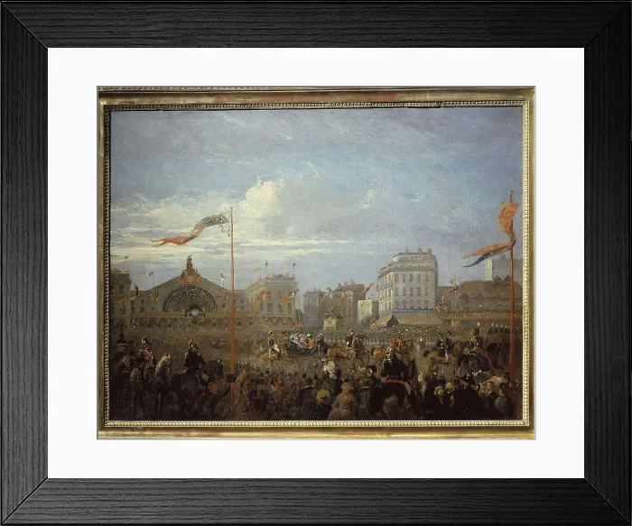 Framed Print : Queen Victory and Prince Albert arriving to the East Station of Paris (August 18, 1855). Oil on canvas. FRANCE. Paris. Muse Carnavalet (Carnavalet Museum) Framed Print : Queen Victory and Prince Albert arriving to the East Station of Paris (August 18, 1855). Oil on canvas. FRANCE. Paris. Muse Carnavalet (Carnavalet Museum)