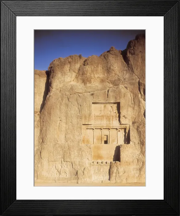 Framed Print : Tomb of Darius I the Great. 6th c. BC. IRAN. Nagsh--Rajab. Persian art. Achaemenid period. AISA / Everett Collection**US SALES ONLY** Framed Print : Tomb of Darius I the Great. 6th c. BC. IRAN. Nagsh--Rajab. Persian art. Achaemenid period. AISA / Everett Collection**US SALES ONLY**
