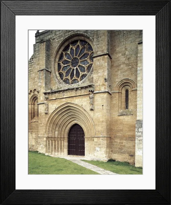 Framed Print : Collegiate Church of Nuestra Seora del Manzano. 13th c. SPAIN. Castrojeriz. Romanesque art. ; Gothic art. Architecture. AISA / Everett Collection (1437)**US SALES ONLY**