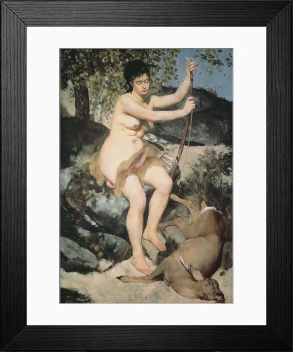 Framed Print : RENOIR, Pierre-Auguste (1841-1919). Diane. 1867. Impressionism. Oil on canvas. UNITED STATES OF AMERICA. Washington. National Gallery of Art