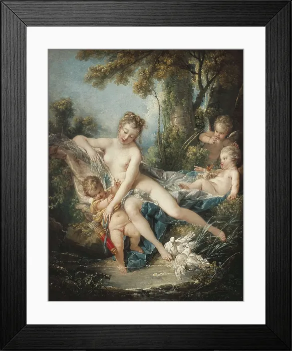 Framed Print : BOUCHER, Franois (1703-1770). Venus Consoling Cupid. 1751. Rococo. Oil on canvas. UNITED STATES OF AMERICA. Washington. National Gallery of Art