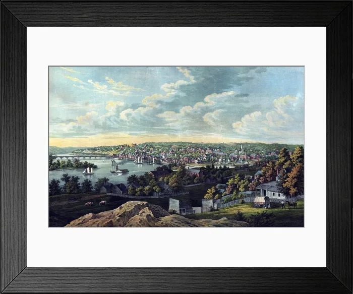Framed Print : View of Georgetown, in Washington, D.C. in 1855 Framed Print : View of Georgetown, in Washington, D.C. in 1855