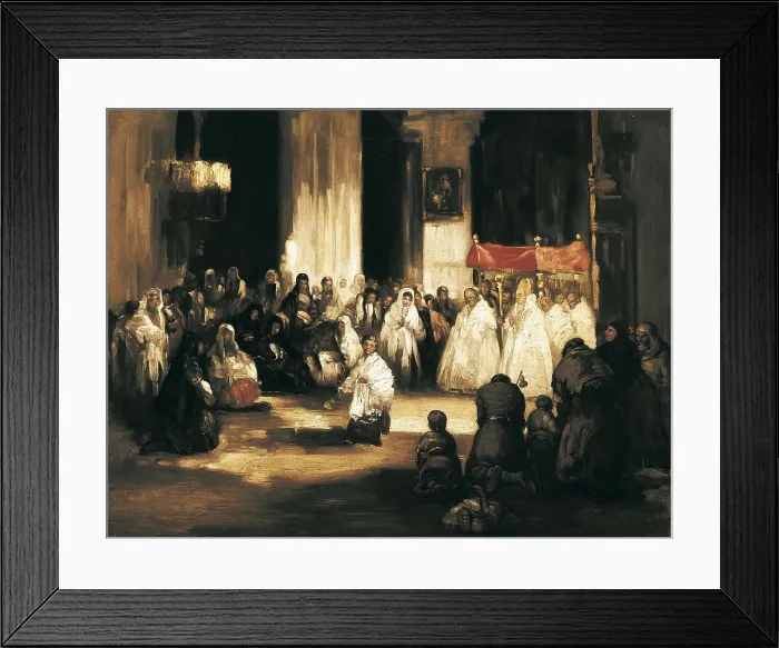 Framed Print : ALENZA y NIETO, Leonardo (1807-1845). The Great God. Romanticism. Oil on canvas. SPAIN. Madrid. Romantic Museum. AISA / Everett Collection**US SALES ONLY**