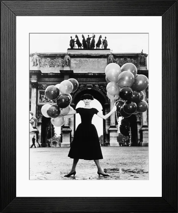 Framed Print : FUNNY FACE, Audrey Hepburn, in a Givenchy cocktail dress, 1957 Framed Print : FUNNY FACE, Audrey Hepburn, in a Givenchy cocktail dress, 1957
