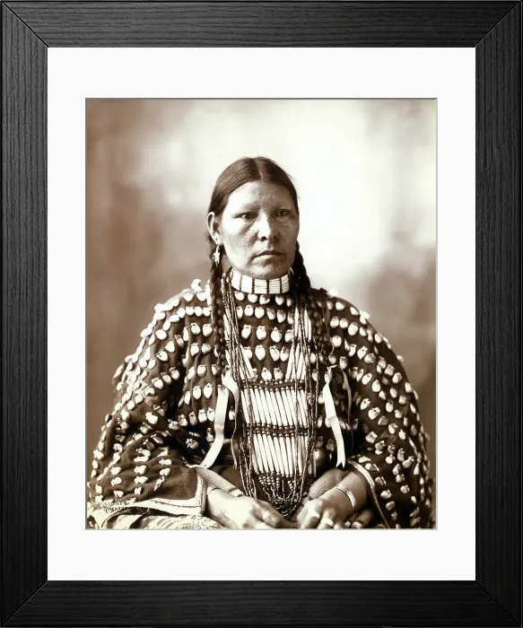 Framed Print : Native American woman, portrait of an Arapahoe woman, original title: Freckled Face (Arapahoe), photograph by Frank A. Rinehart, 1899 Framed Print : Native American woman, portrait of an Arapahoe woman, original title: Freckled Face (Arapahoe), photograph by Frank A. Rinehart, 1899
