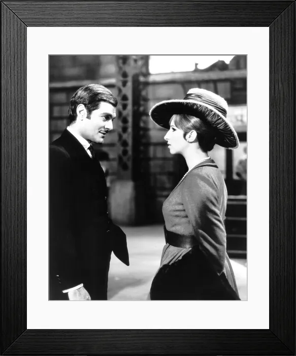 Framed Print : FUNNY GIRL, from left, Omar Sharif, Barbra Streisand, 1968
