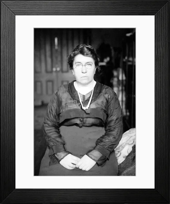 Framed Print : Emma Goldman. Anarchist and radical revolutionary, she was deported in 1919. photo 1916 Framed Print : Emma Goldman. Anarchist and radical revolutionary, she was deported in 1919. photo 1916