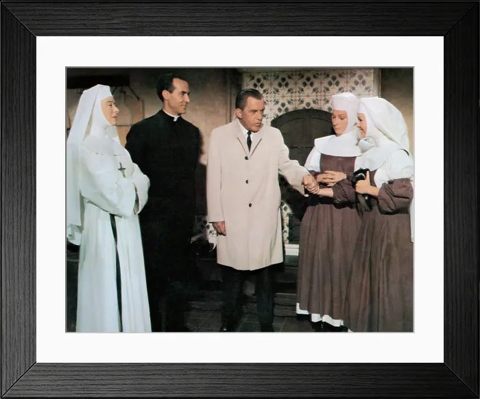 Framed Print : THE SINGING NUN, Greer Garson, Ricardo Montalban, Ed Sullivan, Agnes Moorehead, Debbie Reynolds, 1966