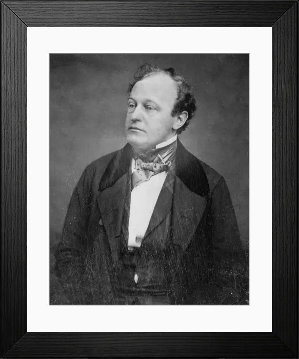 Framed Print : John Van Buren (1810-1866) the second of Martin Van Buren's four sons, was a lawyer who allowed his career to be distracted by drinking, gambling, and women