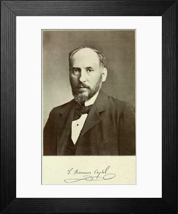 Framed Print : Santiago Ramn y Cajal. Spanish neuroscientist. He won the Nobel Prize in Physiology (1906). CDV ca. 1899