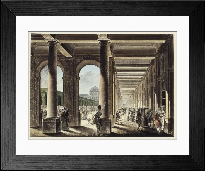 Framed Print : Paris. Gallery and gardens of the Royal Palace (18th c.). Engraving. FRANCE. Paris. National Library. AISA / Everett Collection**US SALES ONLY**