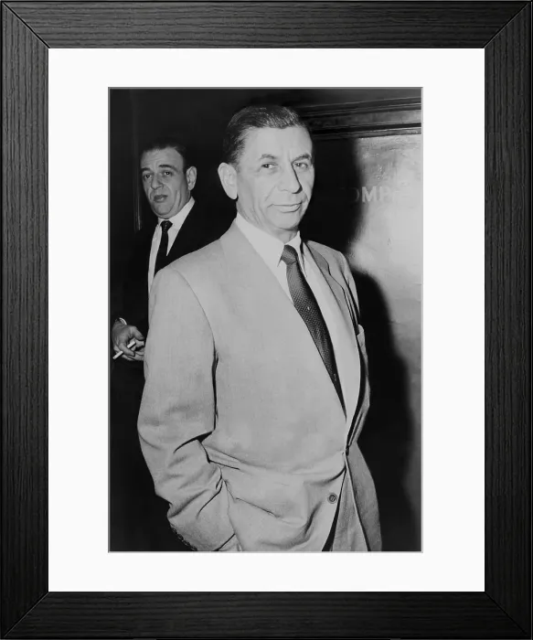 Framed Print : Meyer Lansky (1902-1983), underworld financier who built gambling casinos in Cuba and Las Vegas in 1958