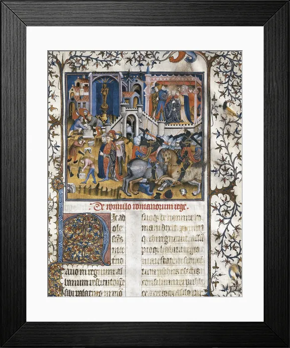 Framed Print : PETRARCH (1304-1374). Italian humanist and poet. 'De Viris Illustribus'. Fol. 4rv Framed Print : PETRARCH (1304-1374). Italian humanist and poet. 'De Viris Illustribus'. Fol. 4rv