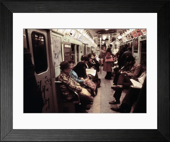 Framed Print : 1970s America. Graffiti on a subway car, New York City, New York ca. 1972