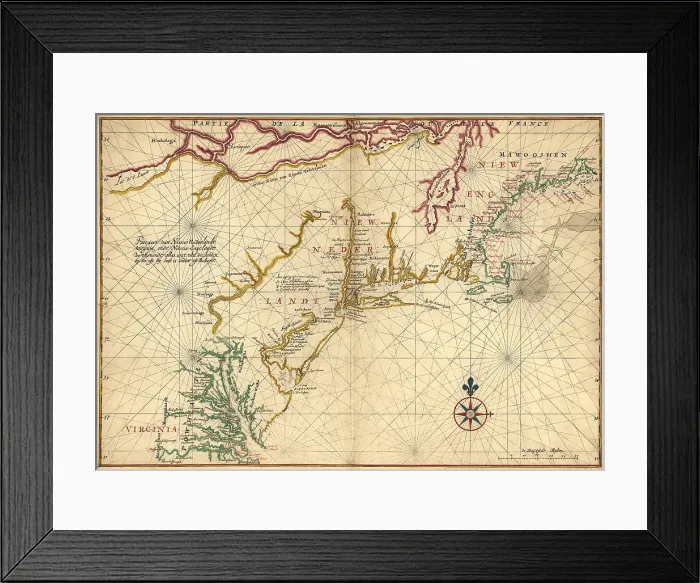 Framed Print : 1639 Maps of British Colonies in North America, with locations of Plymouth and Jamestown Framed Print : 1639 Maps of British Colonies in North America, with locations of Plymouth and Jamestown