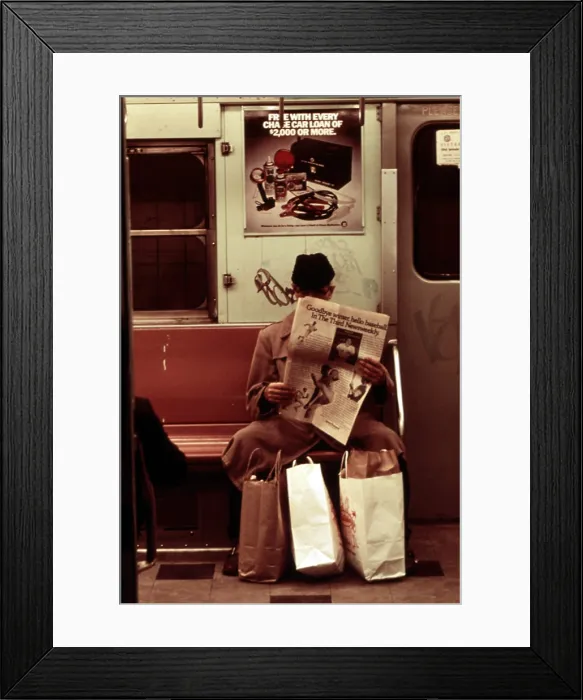 Framed Print : 1970s America. Graffiti on a subway car, New York City, New York ca. 1972