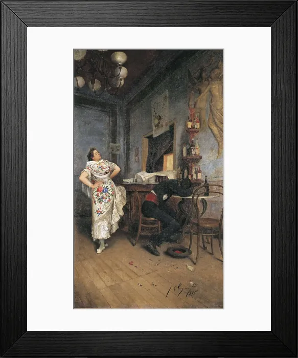 Framed Print : GUZMAN, Juan Bautista (19th c.). Scene of an inn interior. 1895. Oil on canvas. SPAIN. Granada. Museums of Fine Arts of Granada. AISA / Everett Collection**US SALES ONLY** Framed Print : GUZMAN, Juan Bautista (19th c.). Scene of an inn interior. 1895. Oil on canvas. SPAIN. Granada. Museums of Fine Arts of Granada. AISA / Everett Collection**US SALES ONLY**