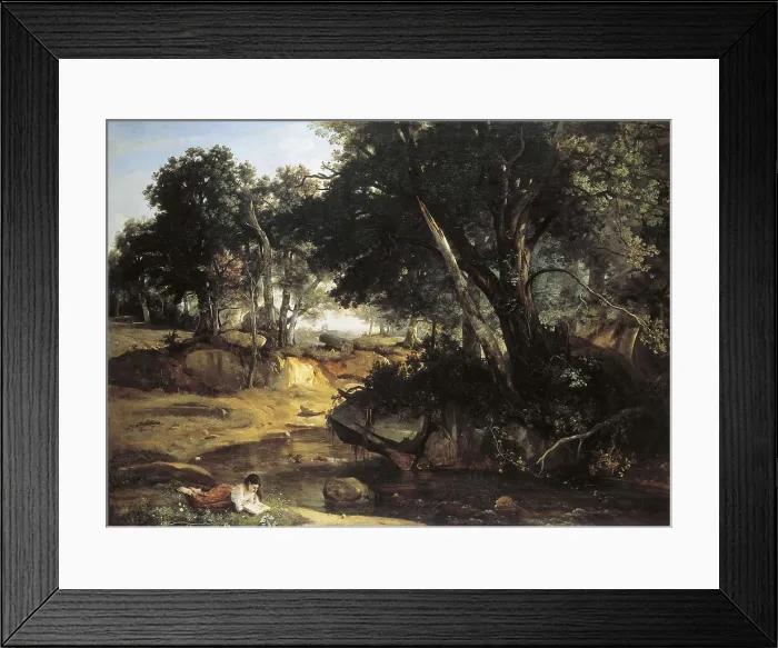 Framed Print : COROT, Jean-Baptiste Camille (1796-1875). Forest of Fontainebleu. 1834. Realism. Oil on canvas. UNITED STATES OF AMERICA. Washington. National Gallery of Art Framed Print : COROT, Jean-Baptiste Camille (1796-1875). Forest of Fontainebleu. 1834. Realism. Oil on canvas. UNITED STATES OF AMERICA. Washington. National Gallery of Art