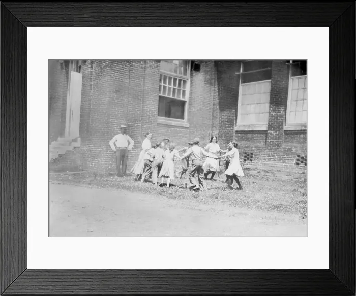 Framed Print : Children playing ring around the rosy, Yazoo City, Mississippi, photograph by Lewis Wickes Hine, May, 1911 Framed Print : Children playing ring around the rosy, Yazoo City, Mississippi, photograph by Lewis Wickes Hine, May, 1911