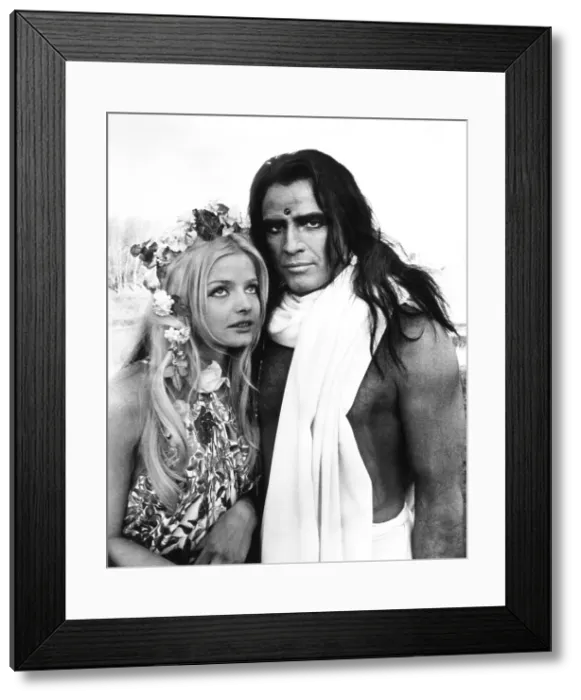 Framed Print : CANDY, from left, Ewa Aulin, Marlon Brando, 1968