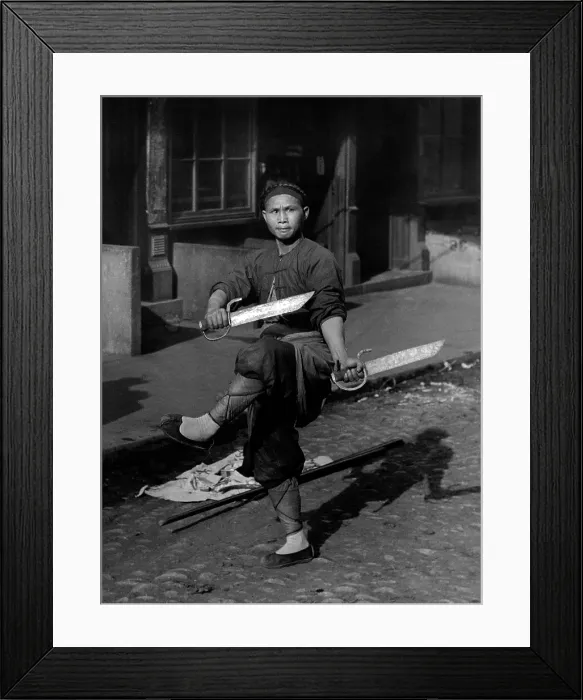 Framed Print : San Francisco, the Sword Dancer, Chinatown, California, photograph by Arnold Genthe, circa 1896-1906 Framed Print : San Francisco, the Sword Dancer, Chinatown, California, photograph by Arnold Genthe, circa 1896-1906
