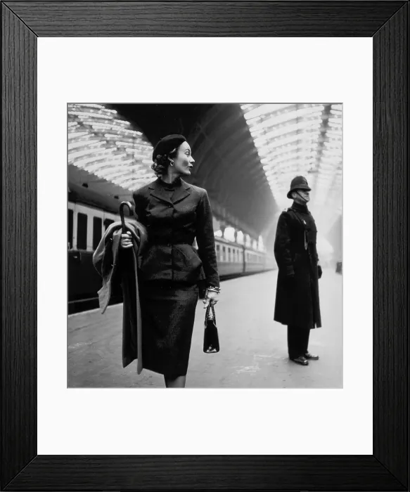 Framed Print : Victoria Station, London, England, photograph by Toni Frissell, 1951