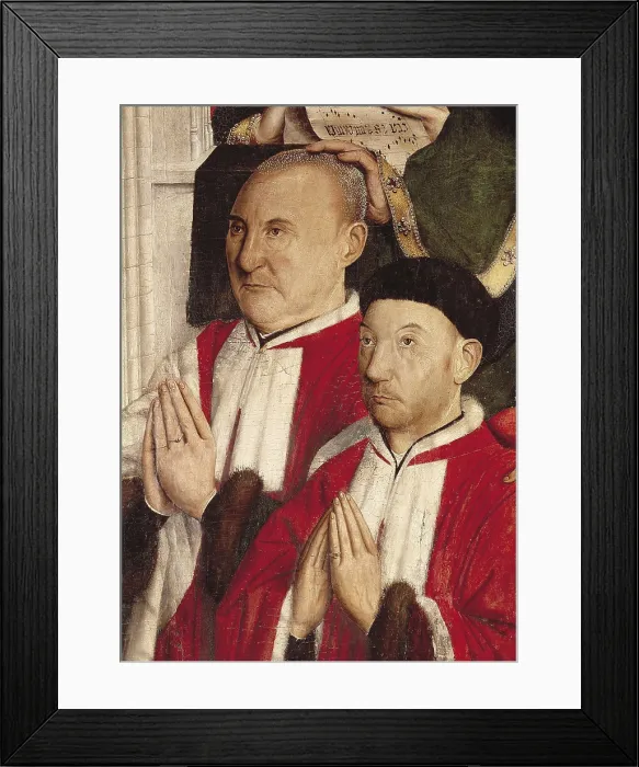 Framed Print : DALMAU, Llus ( -1460). The Virgin of the Councillors. 1443 - 1445. Right detail: the hands of a Councillor. Tempera and oil on wood. Tempera on wood. SPAIN. Barcelona Framed Print : DALMAU, Llus ( -1460). The Virgin of the Councillors. 1443 - 1445. Right detail: the hands of a Councillor. Tempera and oil on wood. Tempera on wood. SPAIN. Barcelona