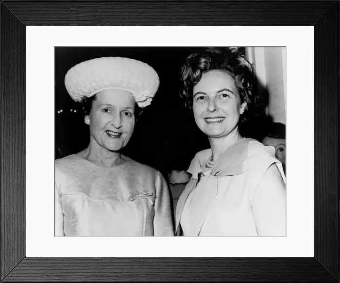 Framed Print : Conservative politician, Phyllis Schlafly (right), with Mrs