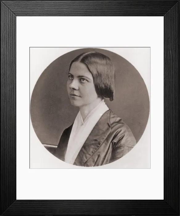 Framed Print : Lucy Stone, (1818-1893), American abolitionist and women's rights activist, as a young woman. Daguerreotype, ca. 1850