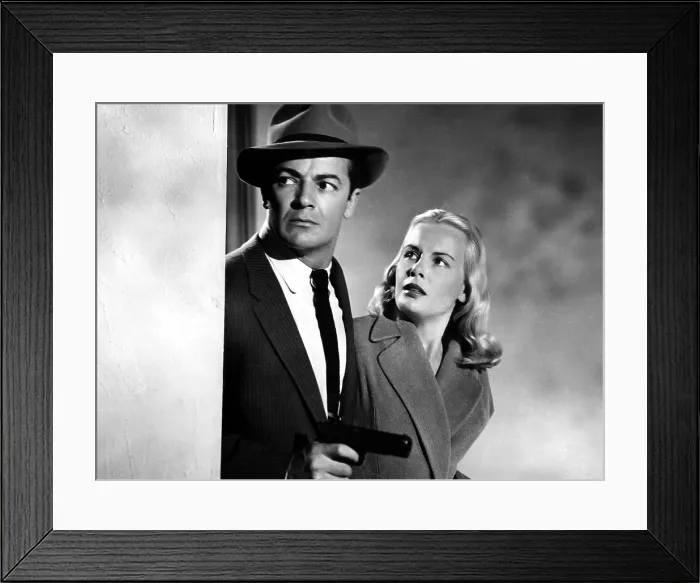Framed Print : THE BIG COMBO, Cornel Wilde, Jean Wallace, 1955