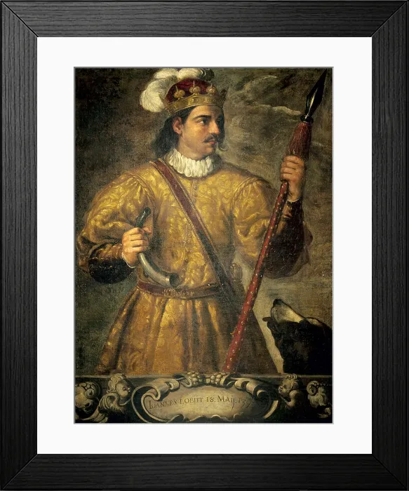 Framed Print : JOHN I of Aragon (1350-1396). Anonymous. Oil on canvas. AISA / Everett Collection**US SALES ONLY** Framed Print : JOHN I of Aragon (1350-1396). Anonymous. Oil on canvas. AISA / Everett Collection**US SALES ONLY**