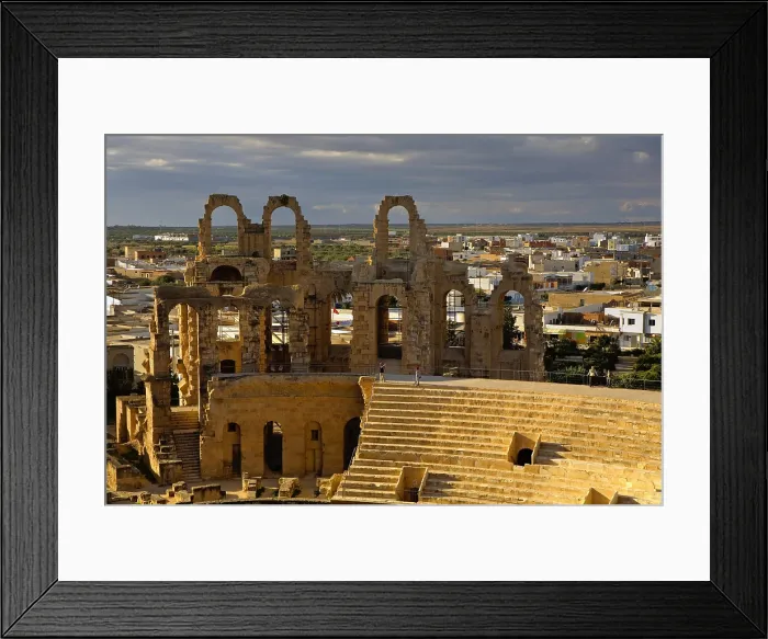 Framed Print : Amphitheatre of El Djem. 238. TUNISIA. El Djem. Roman art. Late Empire. - Lucas Vallecillos / Iberfoto / Everett Collection (205585)**US SALES ONLY**