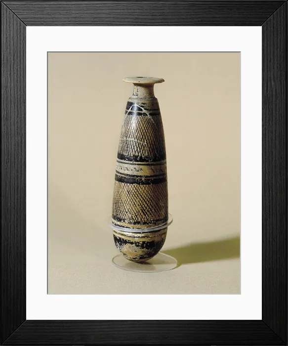 Framed Print : Attic Alabastron. 2nd c. BC. Hellenistic art. Ceramics. SPAIN. Barcelona. Archaeology Museum of Catalonia. Proc: SPAIN. L'Escala. Empuries. - J Framed Print : Attic Alabastron. 2nd c. BC. Hellenistic art. Ceramics. SPAIN. Barcelona. Archaeology Museum of Catalonia. Proc: SPAIN. L'Escala. Empuries. - J
