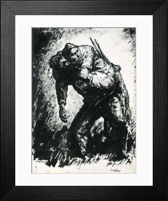 Framed Print : CASTELAO, Daniel Alfonso Rodrguez (1886-1950). Brothers. Engraving. SPAIN. Pontevedra. Pontevedra Museum. AISA / Everett Collection - Image has fine art copyright Framed Print : CASTELAO, Daniel Alfonso Rodrguez (1886-1950). Brothers. Engraving. SPAIN. Pontevedra. Pontevedra Museum. AISA / Everett Collection - Image has fine art copyright