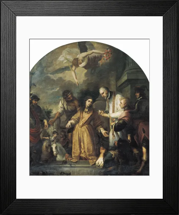 Framed Print : SEVILLA, Juan de (1643-1695). Lasr Communion of Saint Agatha. Baroque art. Oil. SPAIN. Granada. Museums of Fine Arts of Granada Framed Print : SEVILLA, Juan de (1643-1695). Lasr Communion of Saint Agatha. Baroque art. Oil. SPAIN. Granada. Museums of Fine Arts of Granada
