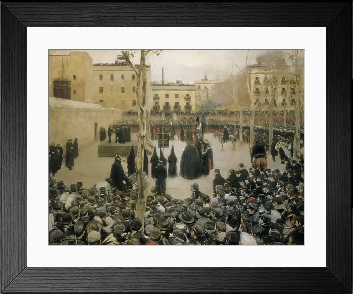 Framed Print : CASAS i CARBO, Ramon (1866-1932). Garrote vil. 1894. Modernism. Oil on canvas. SPAIN. Madrid. Reina Sofia Art Centre National Museum. - J